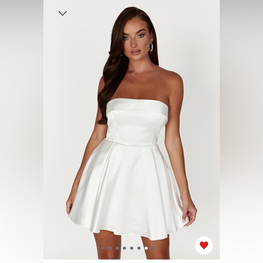 NWT MESHKI EILEEN MINI DRESS WHITE SIZE M
